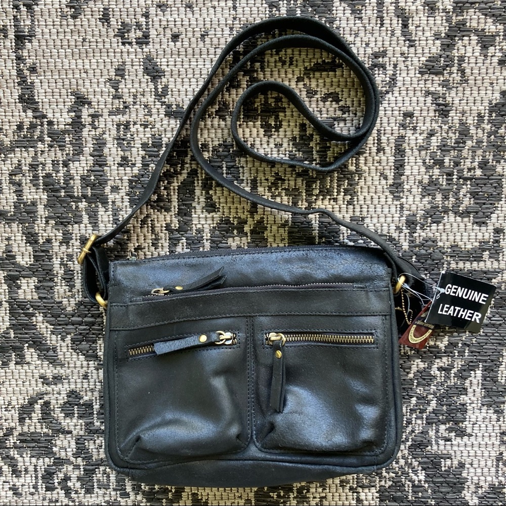 Great American Leatherworks Purse in Black (triple section)